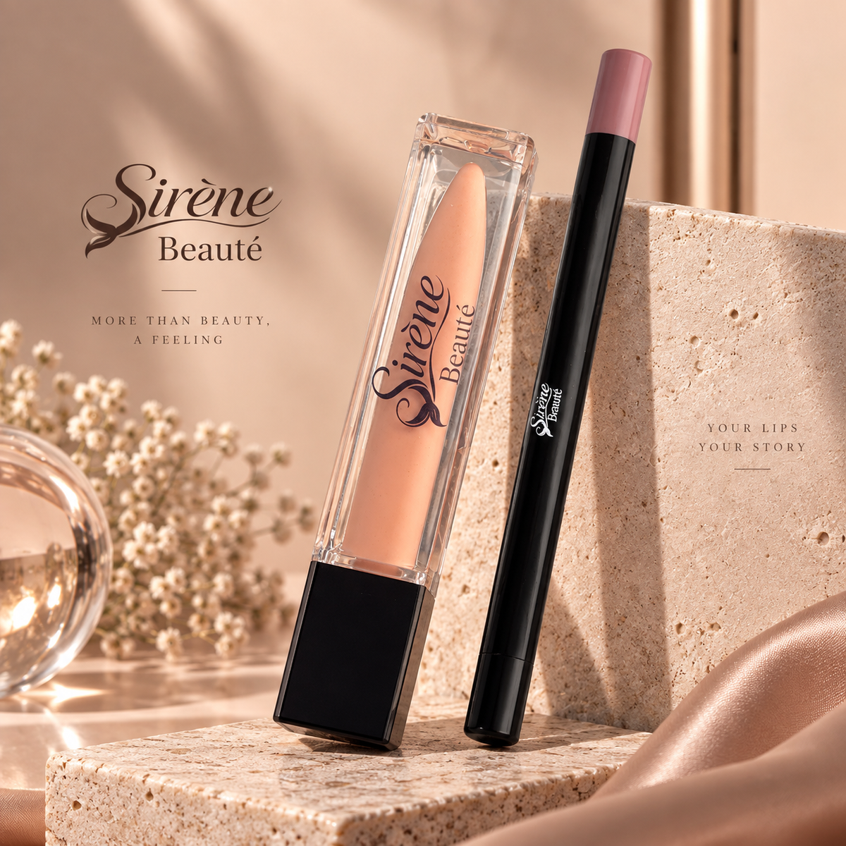 Nude Rose Lip Liner + Lip Gloss Combo