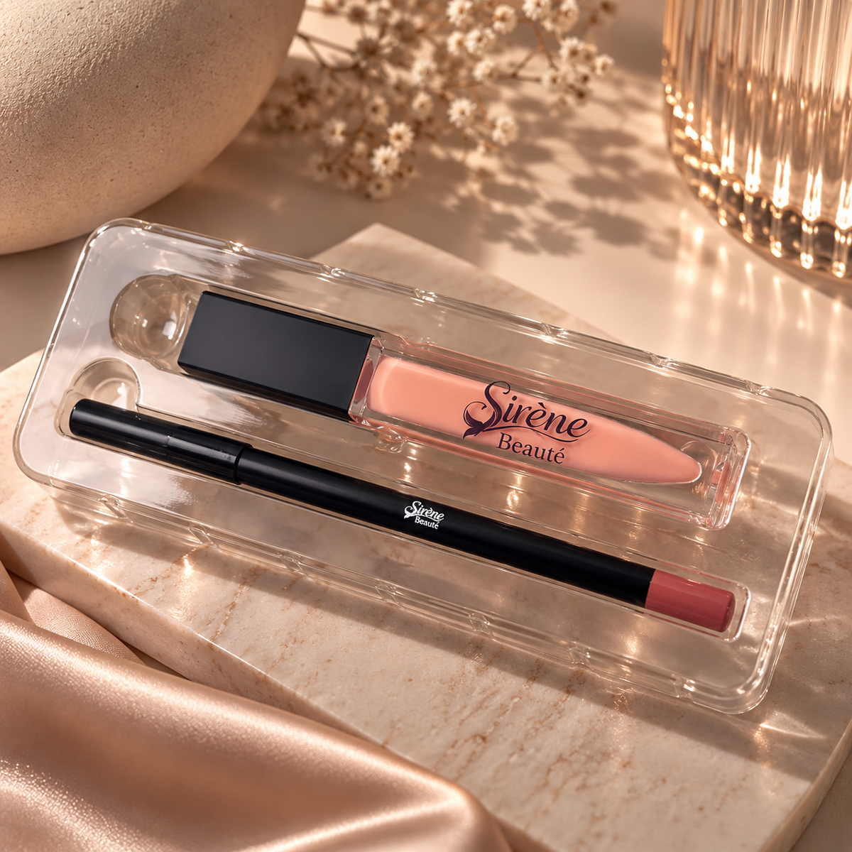 Sandy Lip Liner + Lip Gloss Combo